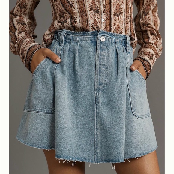 Pilcro Dresses & Skirts - Pilcro Light Blue Denim Mini Skirt from Anthropologie